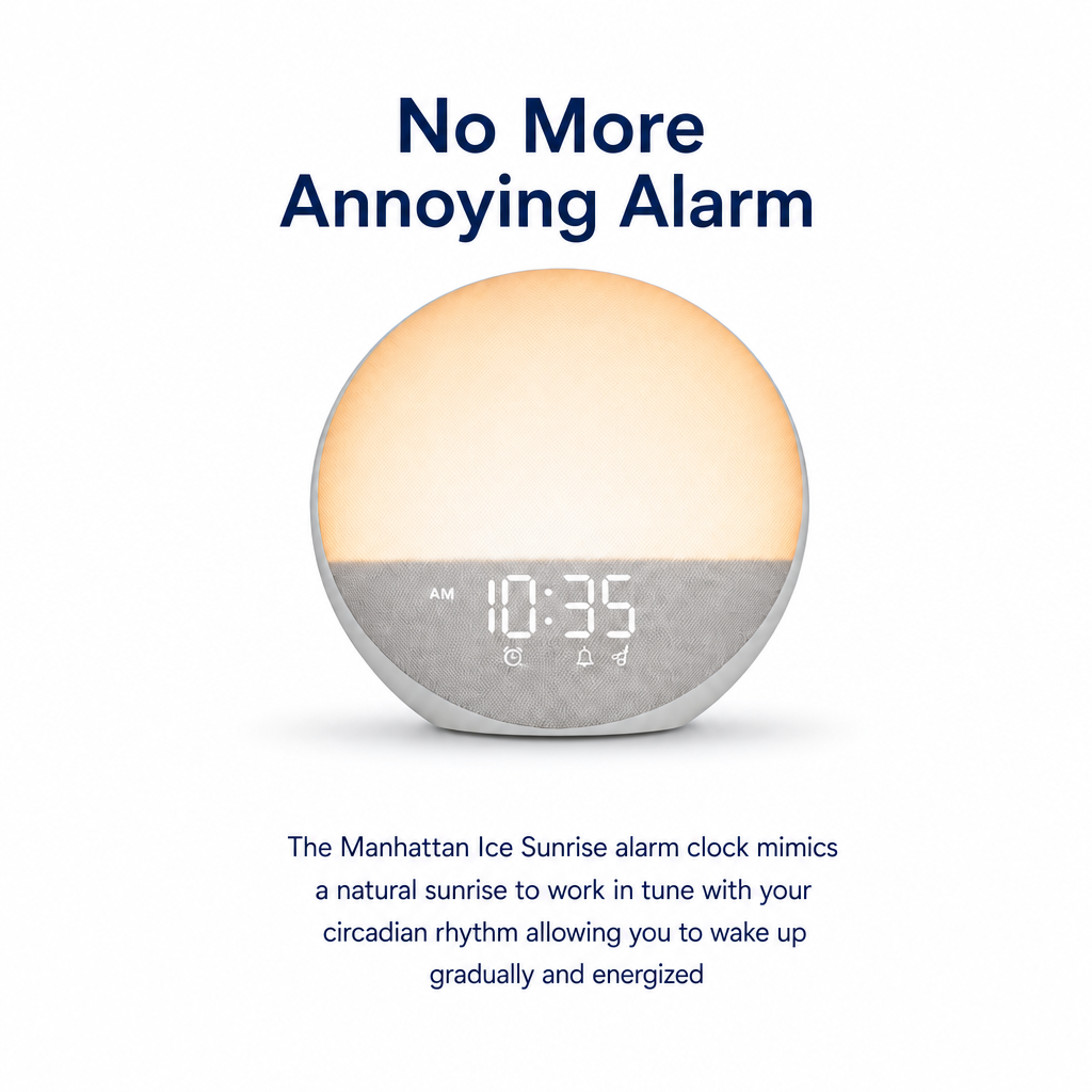 Manhattan Ice Sunrise alarm clock